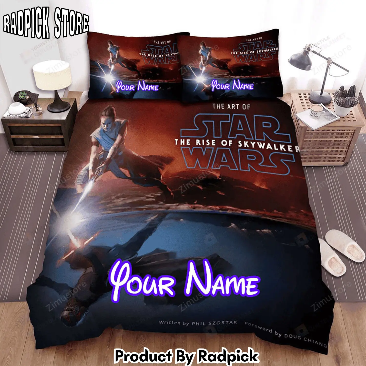 Radpick star wars episode ix the rise of skywalker poster of two people fight together wallpaper scene movie bed sheets duvet cover personalized name bedding sets rp3271934